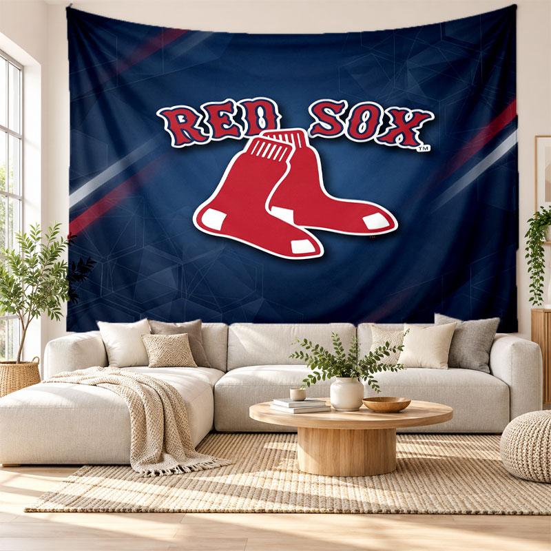 Boston Red Sox Wall Tapestry, Soft Fabric Wall Hanging, Decorative Backdrop For Bedroom Home Wall Art
