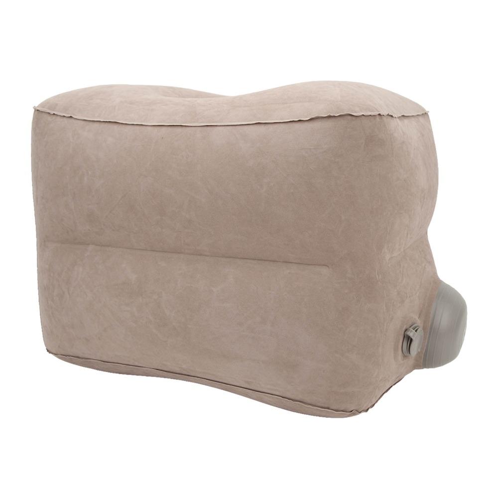 PVC Flocking Foot Rest Pillow Two Layer Reducing Fatigue Pillow Inflatable Foot Pillow  Office Use