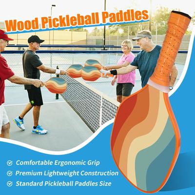 Nine-layer Poplar Wood Pickleball Paddle - Lightweight, Durable Outdoor Sports Racket