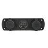 3 in 1 Charger Socket Panel Dual USB Outlet Panel Cigarette Lighter Socket LED Digital Voltmeter for Truck Marine RV