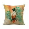 Retro Oil Painting Of The Long-Tailed Bird Digital Printing Short Plush Pillow Covers For Sofa Office Cushion Cover Home Goods