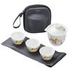 Mingzhanxuan Portable Ceramic Travel Tea Set (1 Pot, 3 Cups)