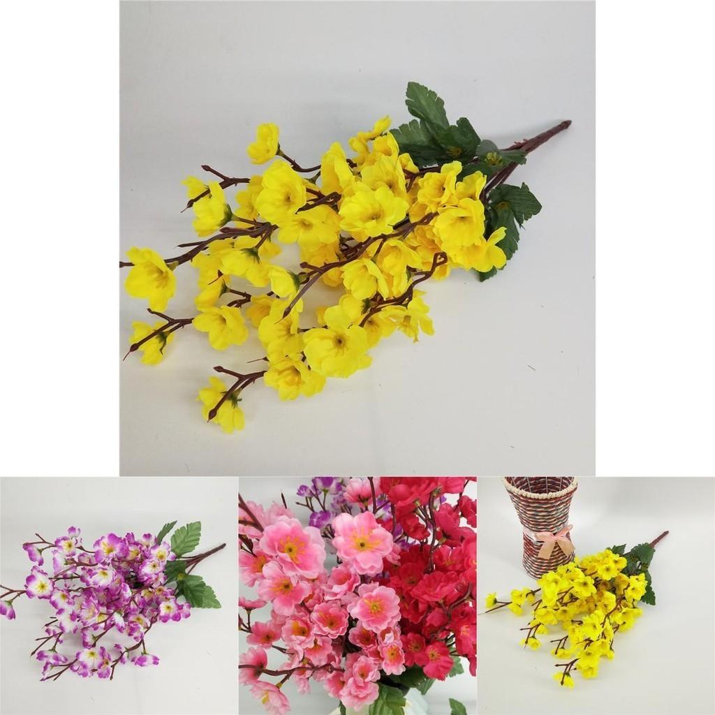 Gorgeous 43cm Artificial Plum Spring Blossom With 81 Heads For Home Garden Decor