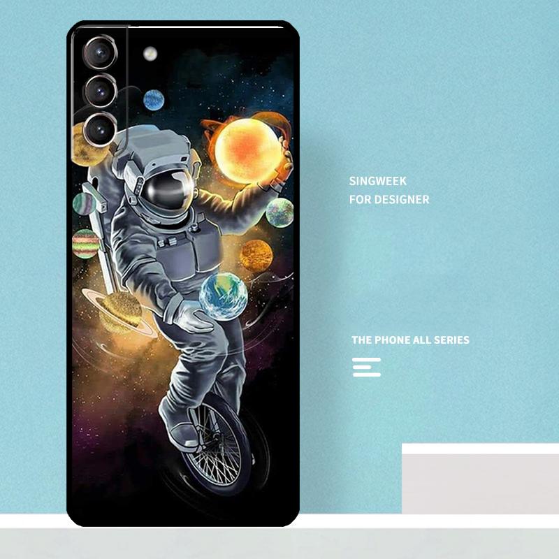 Astronaut Balloons Stars Space Planet Case For Samsung Galaxy S25 Ultra S25 FE S20 S21 S22 S23 Plus S9 S10 S24 Ultra Phone Cover