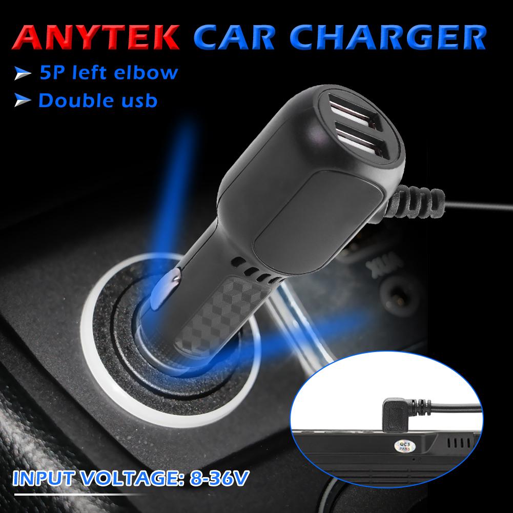 Hot Sale Car DVR Camera Charger Delicate Texture For Anytek Dashboard Cam 3.5 Meter 5V 3A Mini USB Car Charger with 2 USB Port