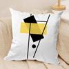 Abstract Lines Cushion Cover Soft Plush Fabric DoubleSided Printed Sofa Cushion Cover for All Seasons Home Decor Gift