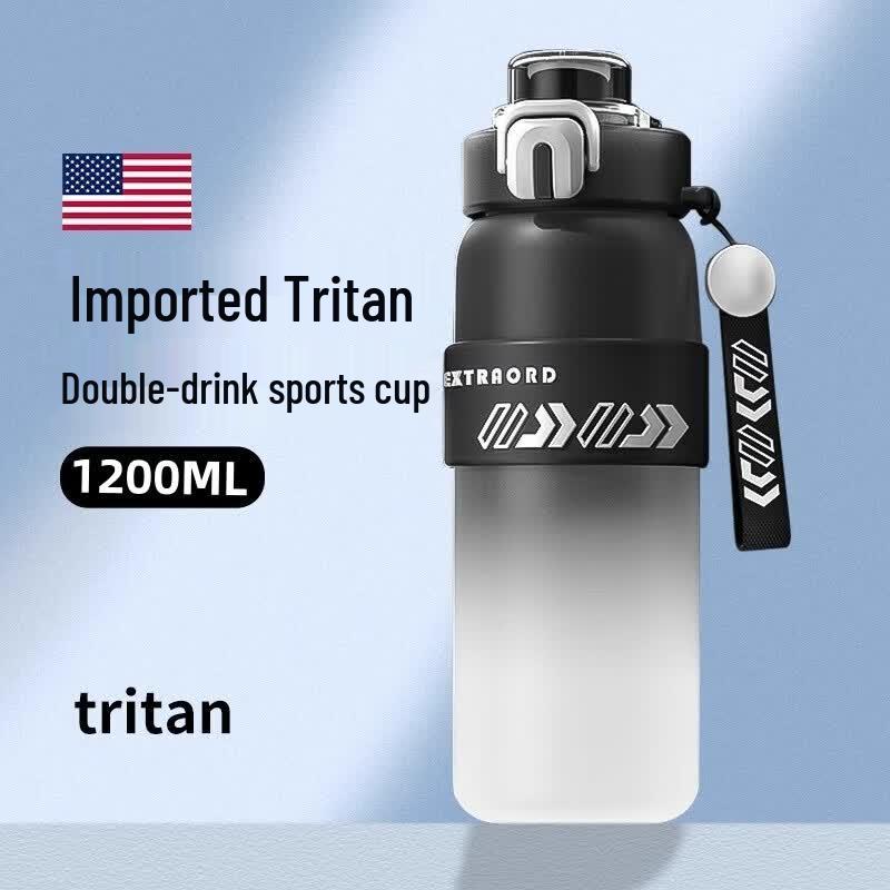 Xidomi Sport-Wasserflasche mit großer Kapazität für zwei Getränke