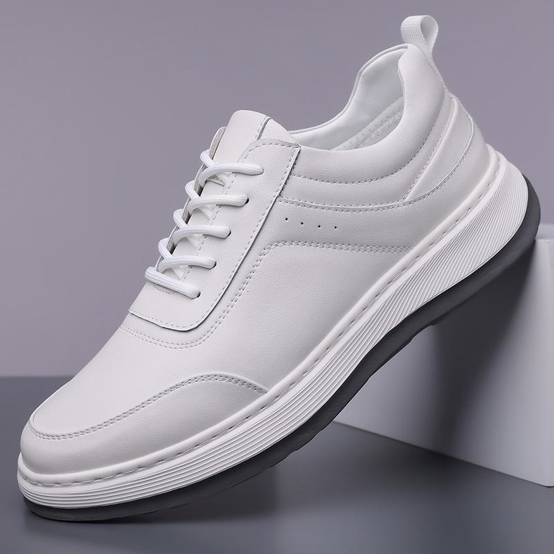 Sneakers Men's 2025 New Trend Little White Shoes Leather Men's High-end Casual Shoes Student Running Outdoor Men's Shoes