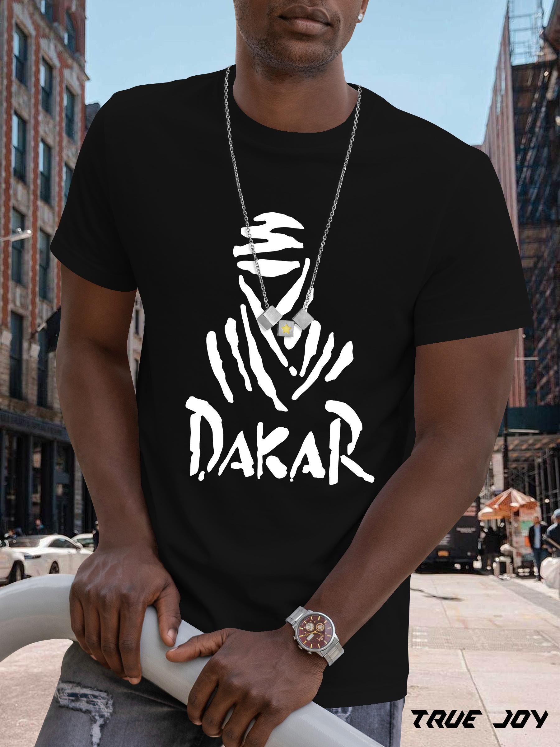 DAKAR Graphic T-shirt - Casual Crew Neck L