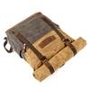 Vintage Waterproof Roll-Top Hiking Backpack - Large Capacity Canvas Outdoor Bag