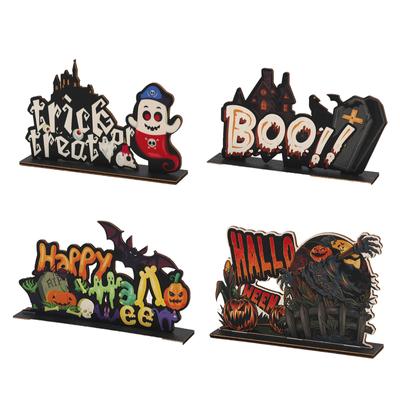 Halloween Decorations Holiday Bar Party Atmosphere Scene Ghost Festival Wooden Tabletop Decorations