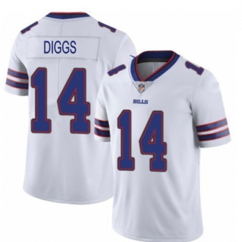 Buffalo Bills NFL Football Jersey 17 Josh Allen 14 Stefon Diggs Mens Cotton Sports Fan Apparel Game Day