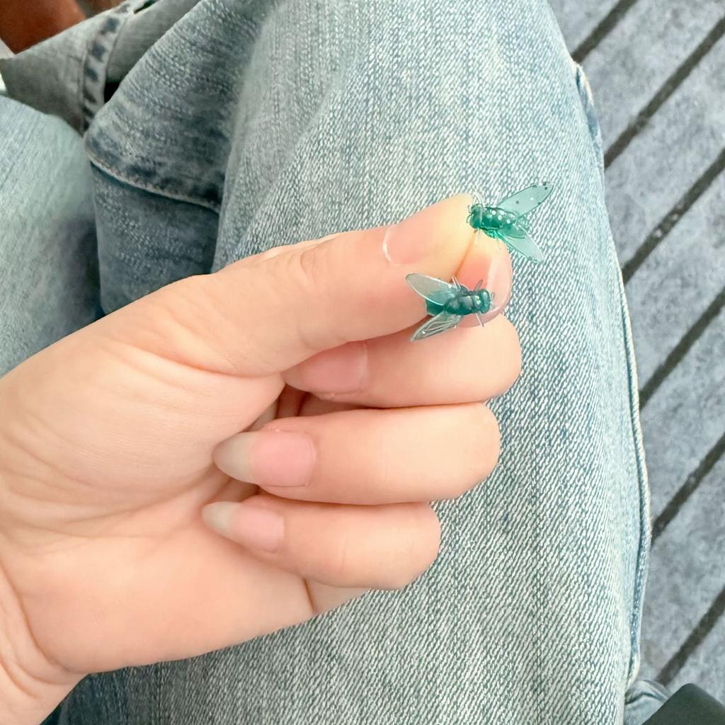 2 páry Personalizované Kreativní Mini Simulované Náušnice s mouchami Pro Muže Ženy Vtipné Abstraktní Niche Šperky Doplňky Dárek pro pár