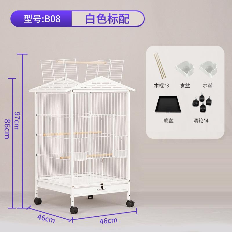 Large Bird Cage for Parrots and Mynahs Spacious Aviary for Finch Budgie Lovebird Professional Breeding Habitat Durable Bird Nest