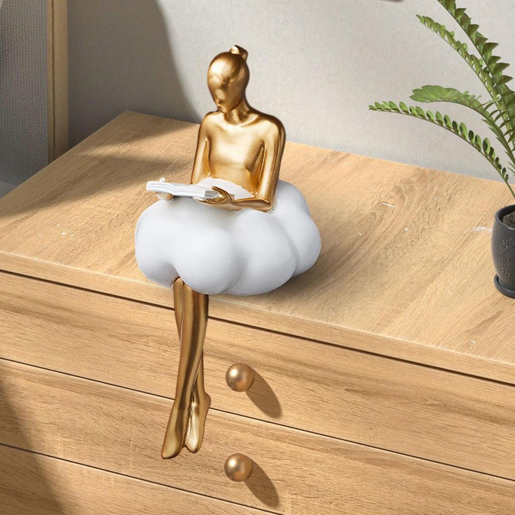 Art Statue Decor Women Christmas Gift Table Centerpiece Character Statue for Living Room Office Shelf Bookshelf Decorations
