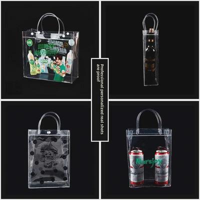 Borsa a Mano Caramella in PVC Trasparente - Bomboniera Matrimonio con Chiusura a Scatto e Cinturino in Plastica