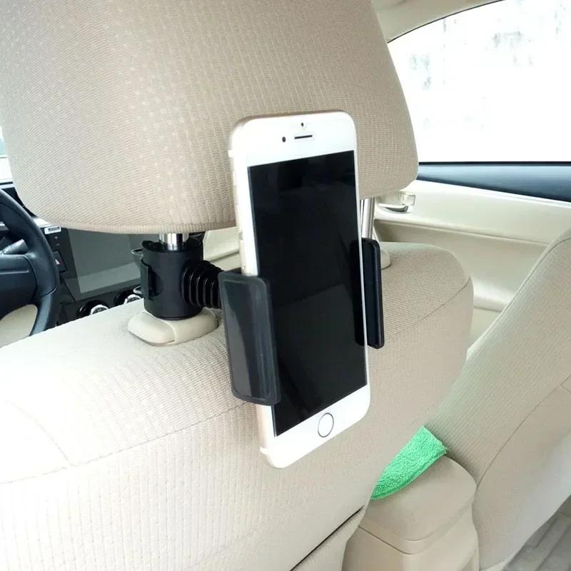 Car Phone Holder Universal Car Back Seat Headrest Phone Mount Holder Stand Bracket Hook Car Headrest Clip Mount For Kids