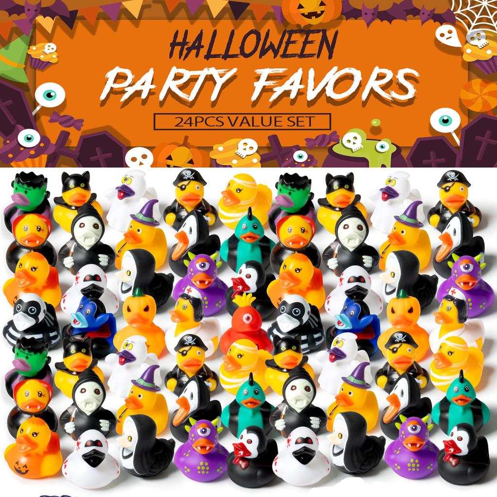 Spooky Holiday Rubber Ducks Bulk Spooky Holiday Style Ducks designed for Jeeps Ducking Trick or Treat Supplies Goodie Pouch Fillers Celebration Favors