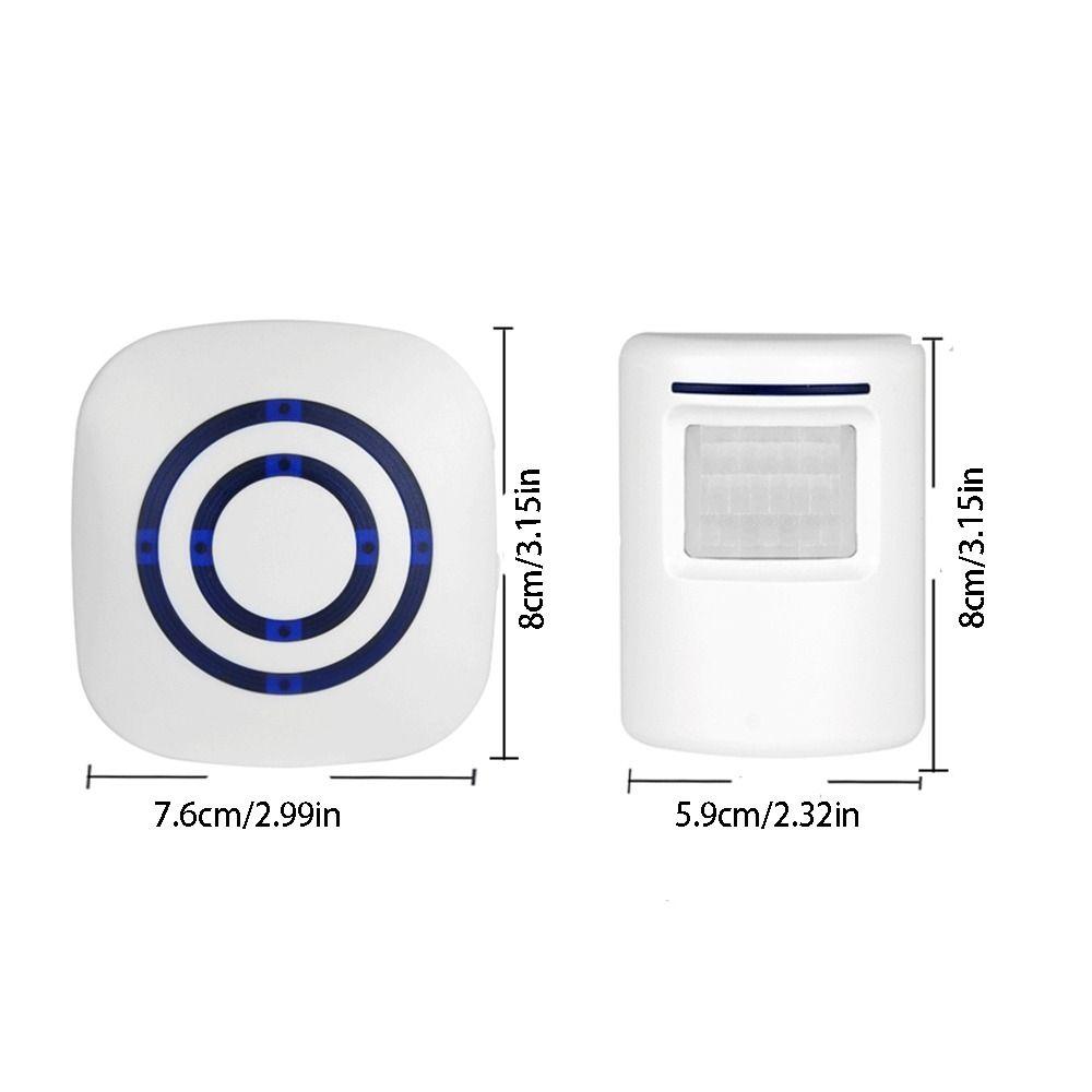 Volume Adjustment PIR Infrared Sensor 38 Chimes Receiver Transmitter Wireless Doorbell Office