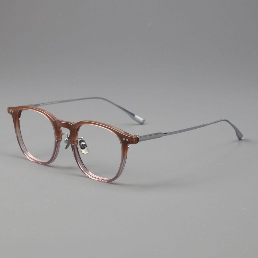 Vintage Ultralight Pure Titanium Full-Rim Eyeglass Frame, Unisex & Stylish, Comfortably Fits Prescription Lenses for Myopia.