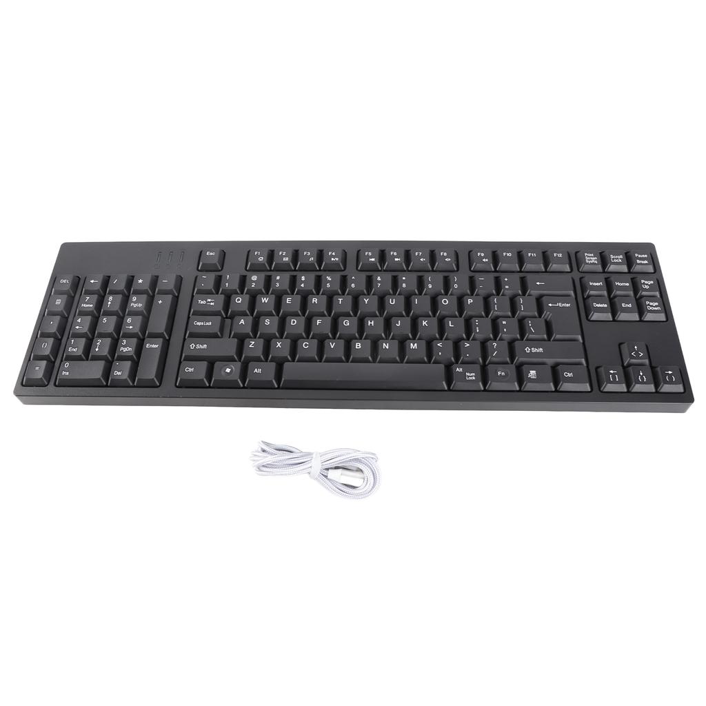 Left Handed Keyboard Ergonomic Full Size Dual USB Interface 109 Keys Keyboard for Computer Laptop