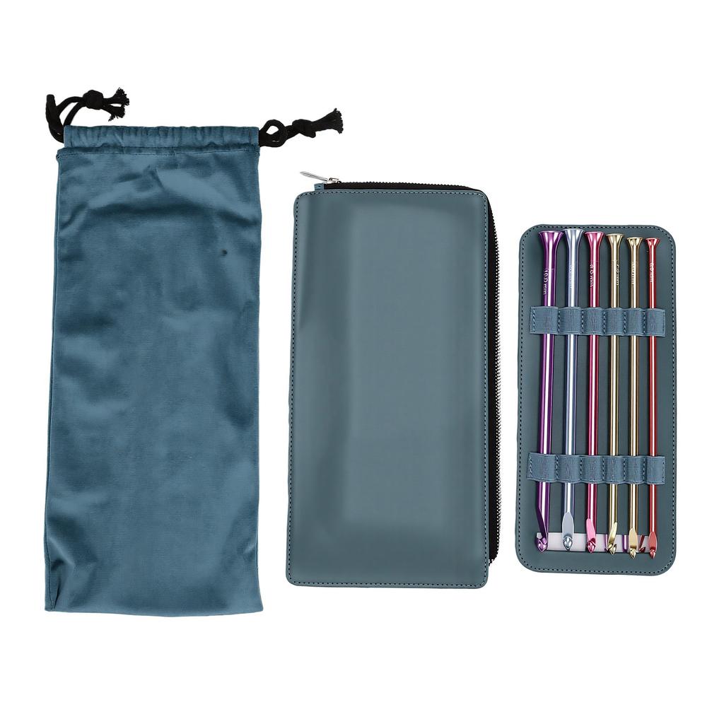 12 Pcs Tunisian Crochet Hook Set 3 10mm 24cm Long Colorful Aluminum Crochet Hooks with Portable Storage Bag for Coaster