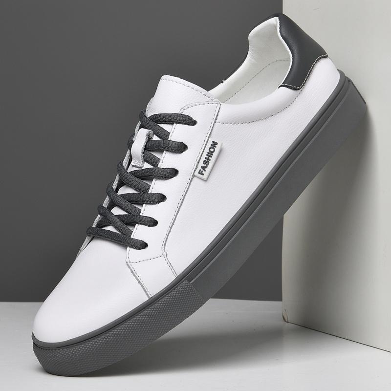 Fashion High Quality Mens Genuine Leather Shoes Comfortable Sneakers Fashion Designer Vulcanize Shoes Soft Versatile Skateboard Footwear