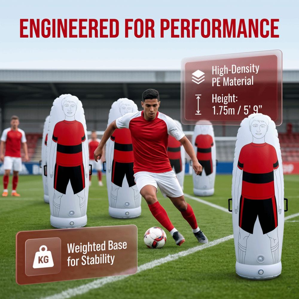 Freestanding Base Inflatable Mannequin Human-Shaped Print Free Kick Wall  Beginner Drills