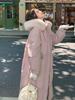Women's Knee-Length Down Jacket with Large Fur Collar - Loose, Thick, Winter Coat 2026