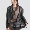 Commuter Large Capacity Crossbody Bag, High-end Zipper Handbag, Fashionable Single Shoulder Washed Women's Tote Bag