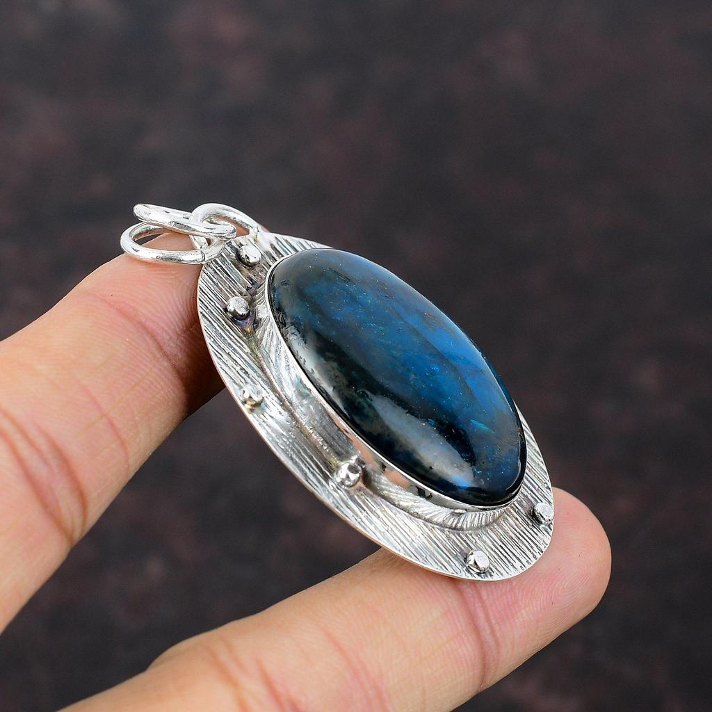 Neon Flash Labradorite Pendant 925 Sterling Silver Pendant Gemstone Pendant Labradorite Jewelry Handmade Brand New Pendant Anniversary Gift