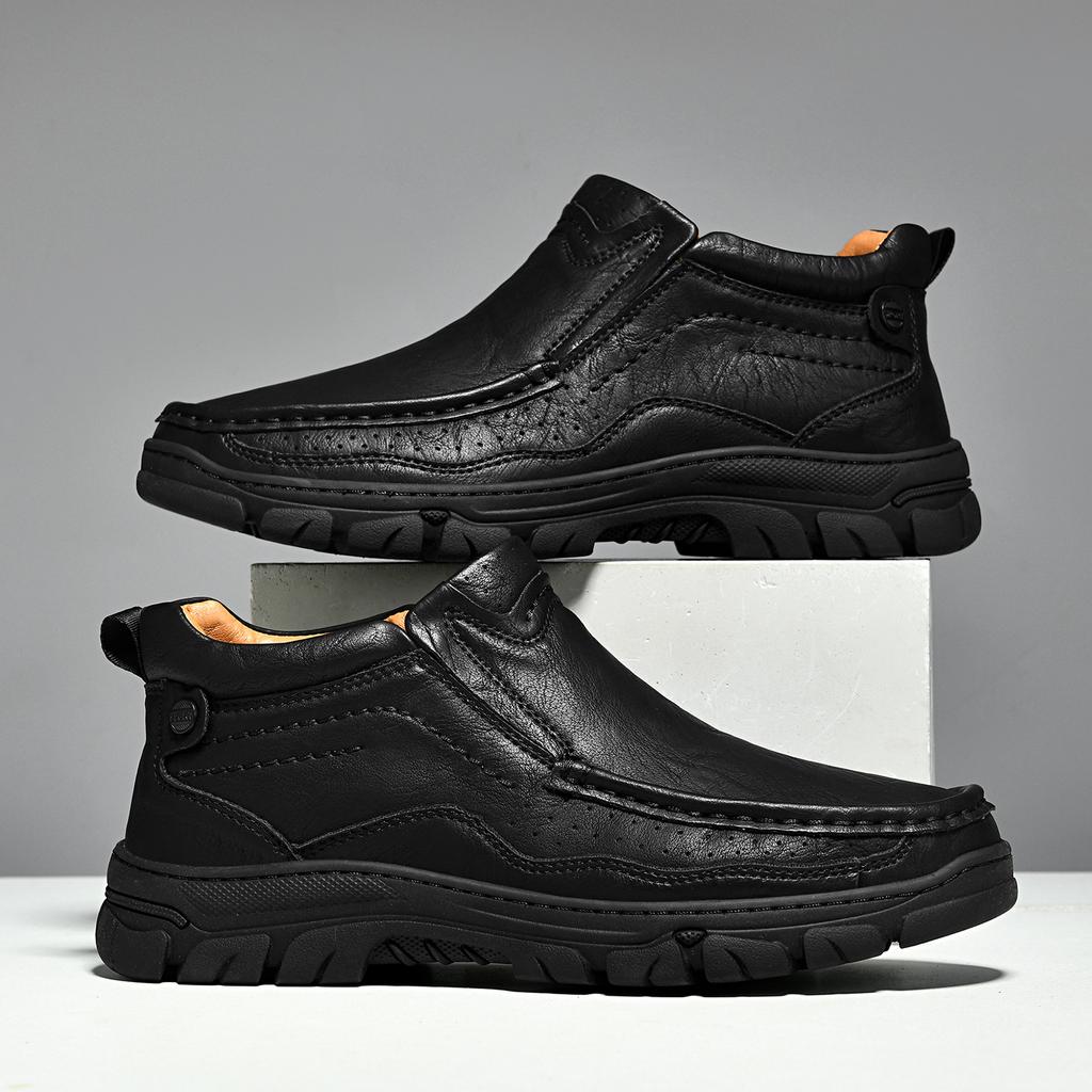 Autumn and Winter New Men's Casual Shoes Short Boots Independent Station Outdoor Casual Men's Boots Trend Leather Casual Leather Shoes Men's Shoes