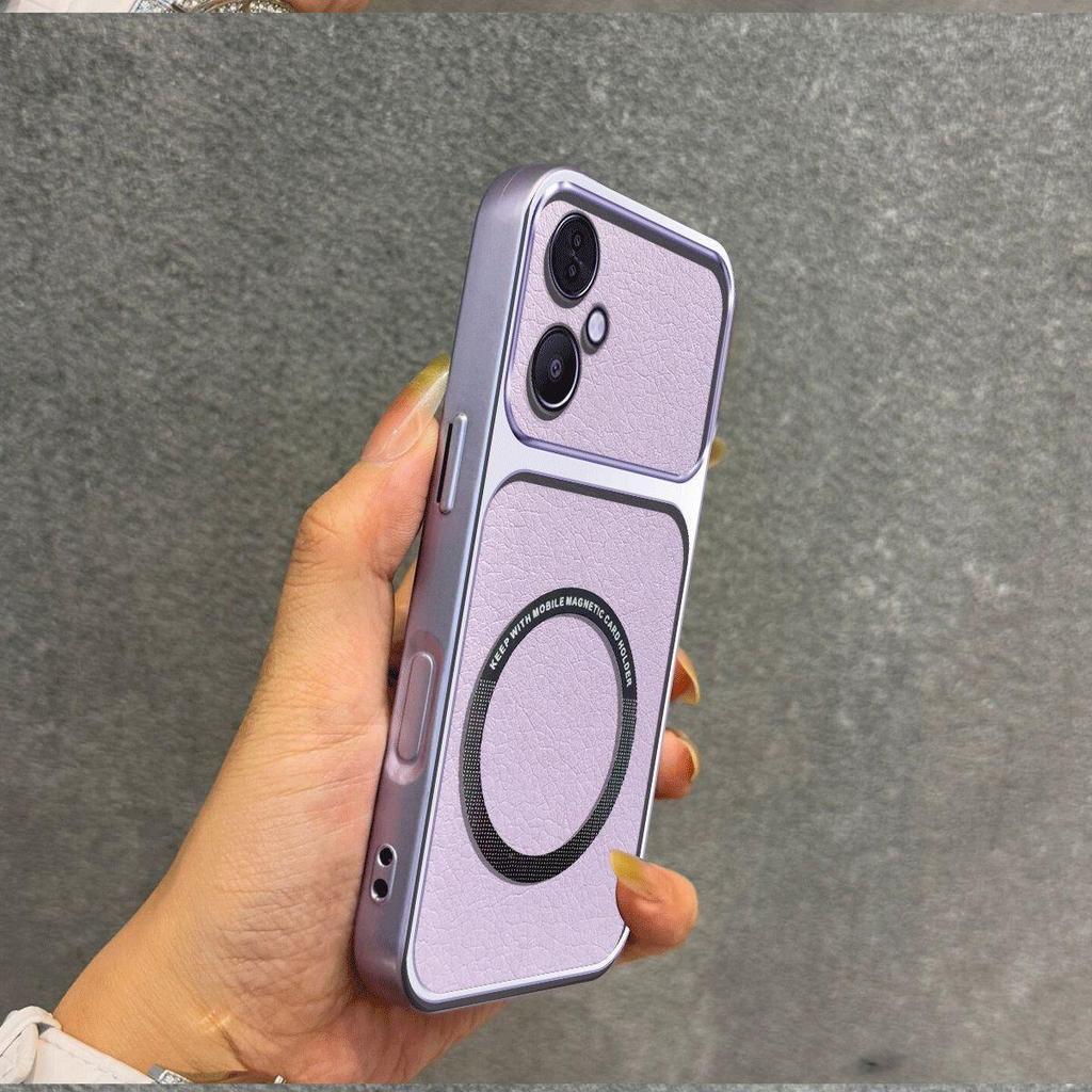 Upgraded Big Lens Protection Case for OPPO A79 5G Luxury Leather Casing with Magnetic Ring