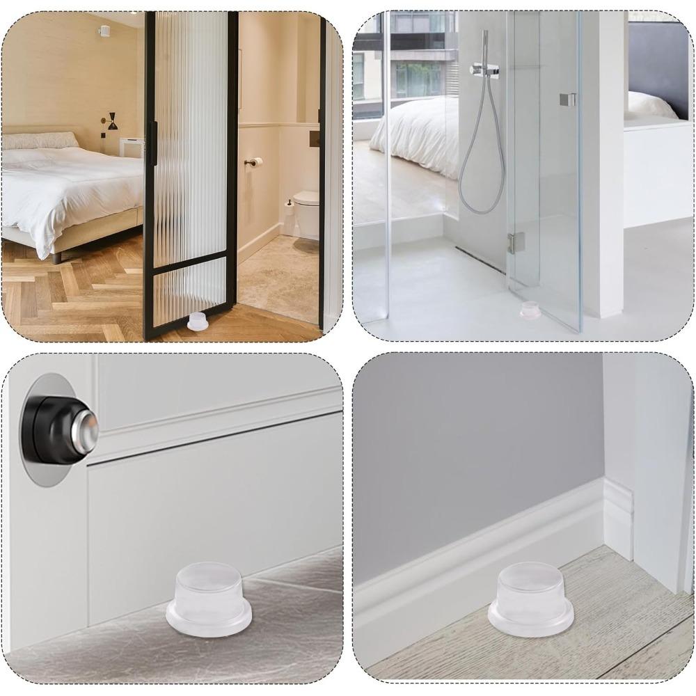 Silicone Door Stopper Wall Protector Bedroom Door Handle Bumper Self Adhesive Anti-crash Pad Practical Furniture Accessories