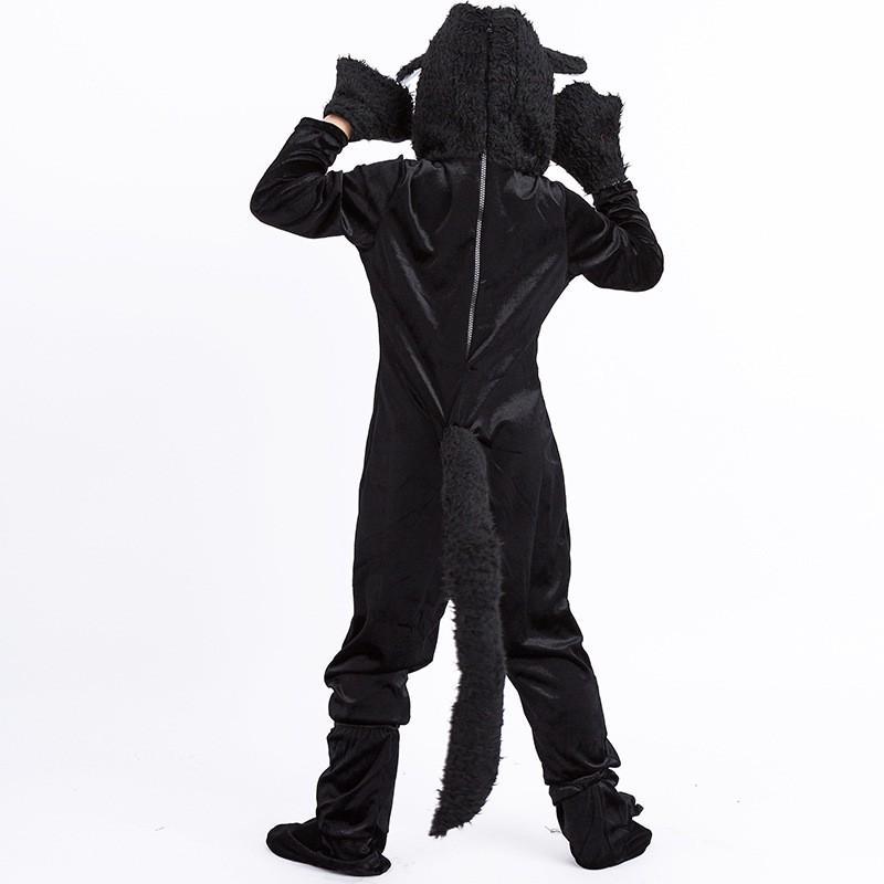 Dětský kostým kočky na Halloween Sada s rukavicemi návleky na nohy Cosplay Párty Scénické vystoupení