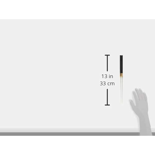 Intec Kaneki Kabuki Style Serving Chopsticks, 180mm, Black Stone Grain, Stainless Steel, Japan, BML1303