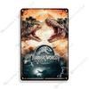 Classic Movie Poster Jurassic Park Metal Sign Retro Poster Vintage Metal Plaque Rusty Metal Sign Club Bar Cafe Industrial Decor