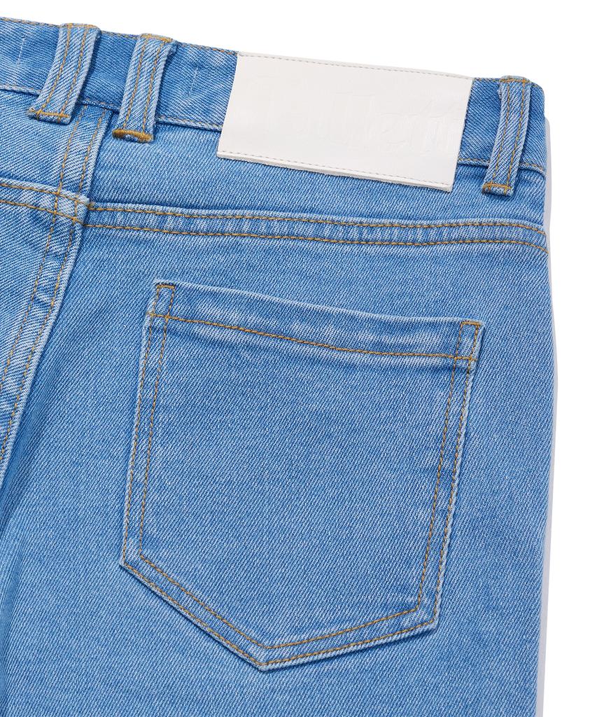 FALLETT Fringe Bootcut Denim Pants Blue