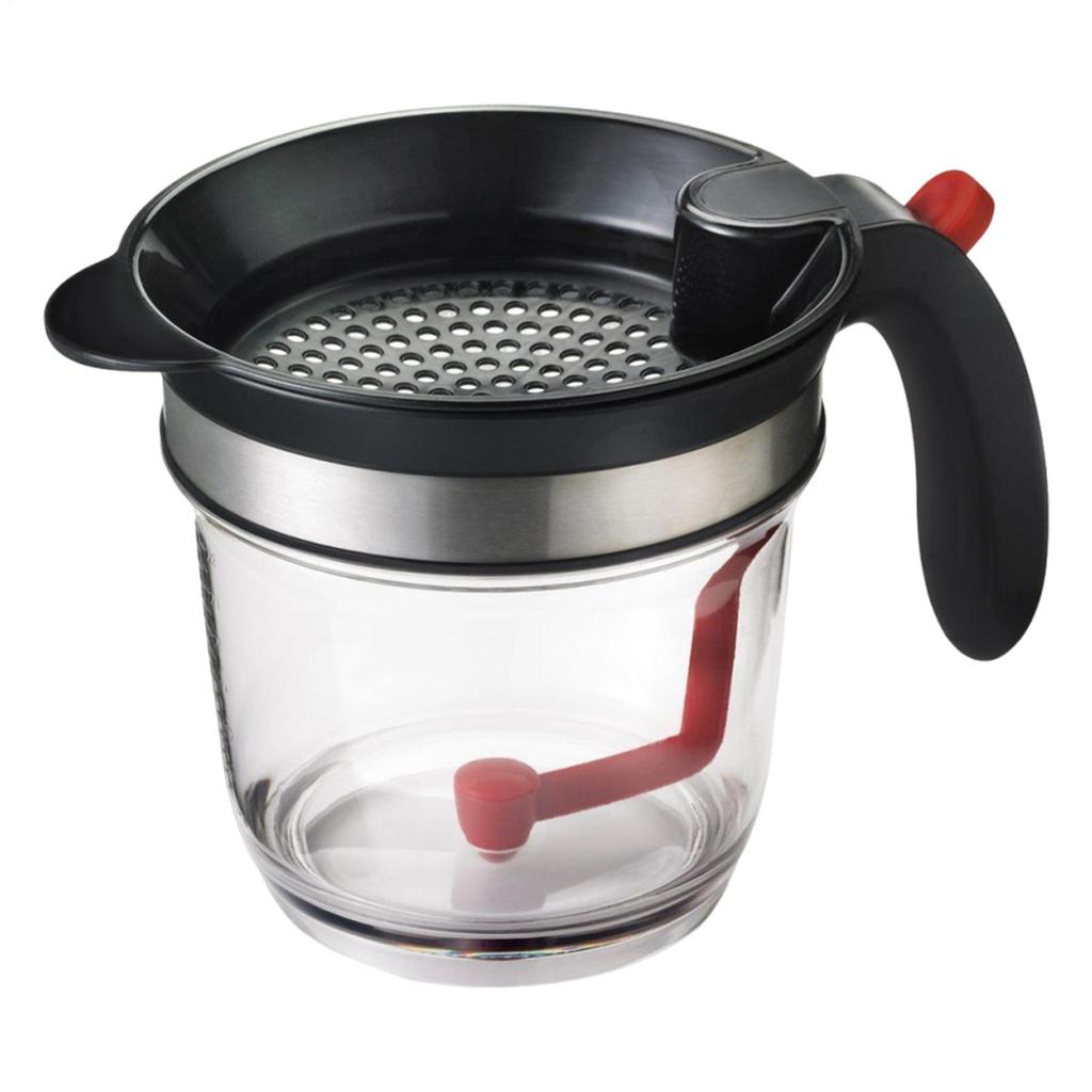Fat Separator 1L Multifunction Quick Separation Fat Separator Heat Resistant Portable Gravy Separator with Bottom Release