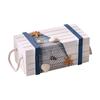 Decorative Keepsake Chest - Set of 3 Jewelry Storage Box  Antique Wood Storage Boxes with Rope Pulling and Shell Decoration