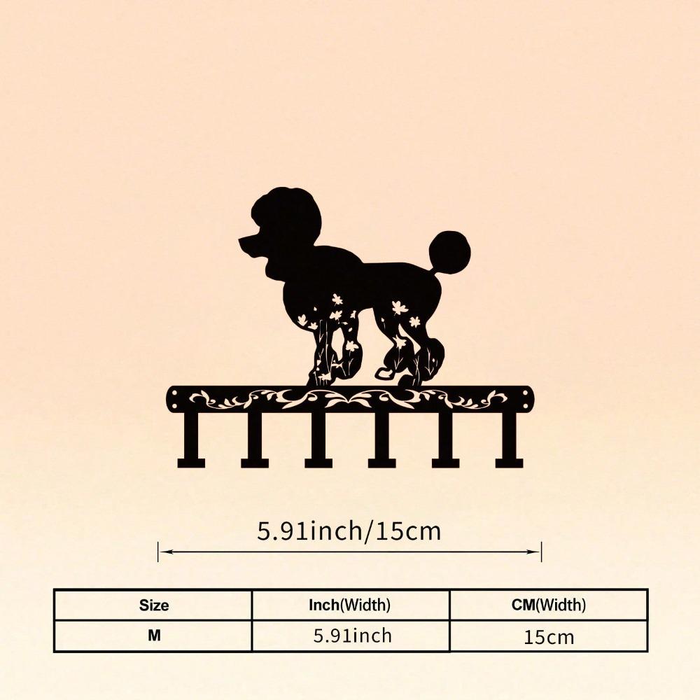 Poodle Silhouette Wall Hook Floral Iron Decor Pet Lover Gift Home Decor TY-100737