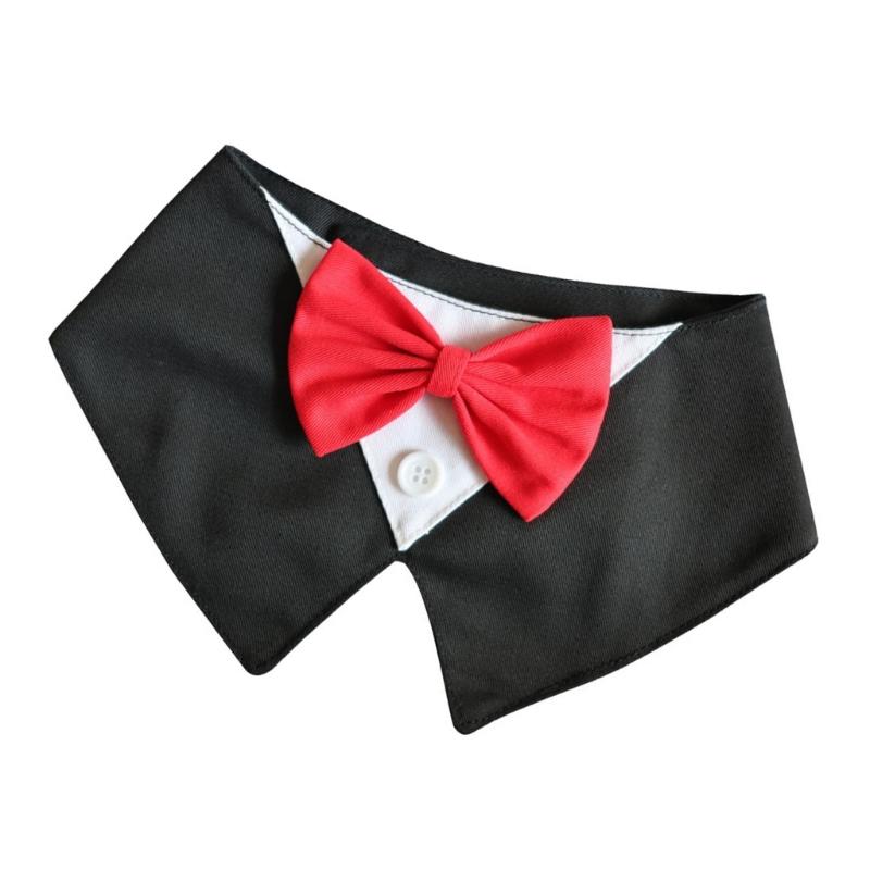 Classical BowTie Dog Necktie Soft Canvas Collar Decoration Gentlemen Pet Fashion Necktie Easy To Wear Pet Accessories