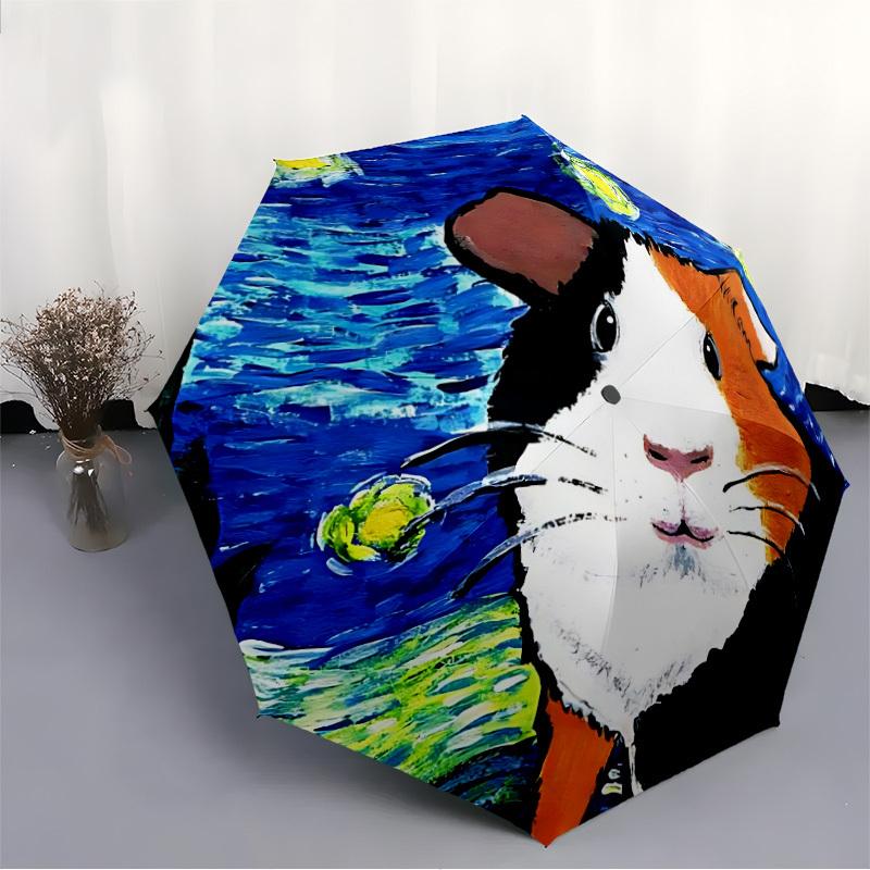 1pc Guinea Pig Print Automatic Open/Close Umbrella, Lightweight for Women/Men, Perfect Gift - for Everyday or Holiday Eventsyy251127081