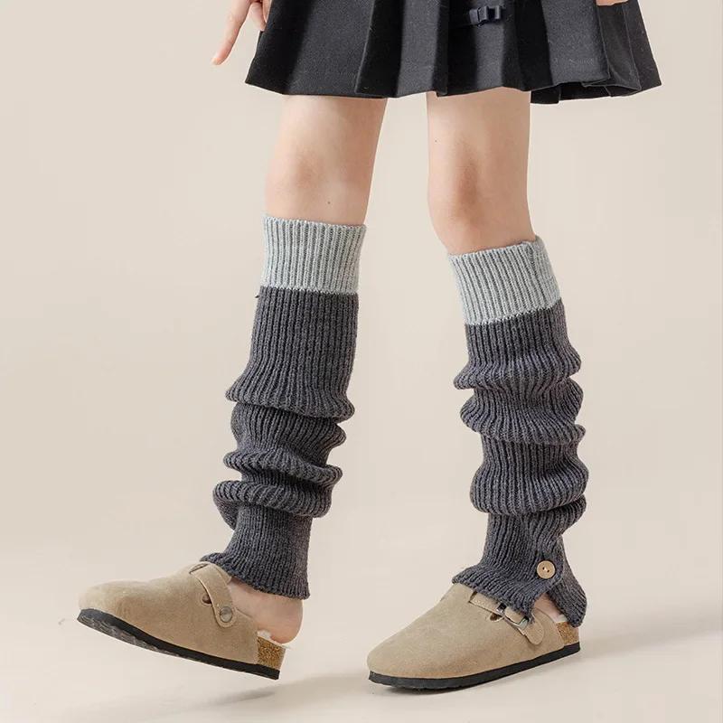 Kids Sweet Girl Leg Warmers Simplicity Korean Fashion School Calf Elegant Sock for Baby Girl Autumn Winter Piles Loose Socks