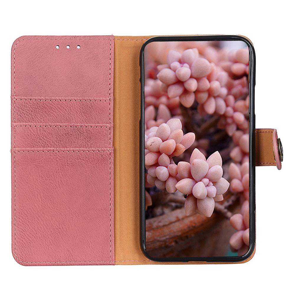 

For Motorola Moto G15 4G/G05 4G Wallet Case Cowhide Texture Leather Flip Phone Cover Brown
