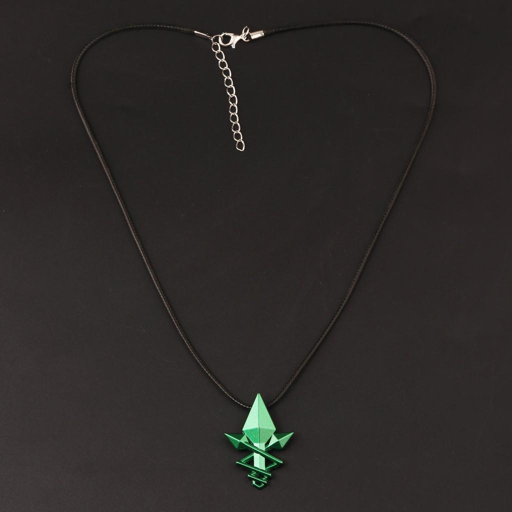 Mushoku Tensei Jobless Reincarnation Green Arrow Cosplay Necklace Alloy Pendant For Anime Fans