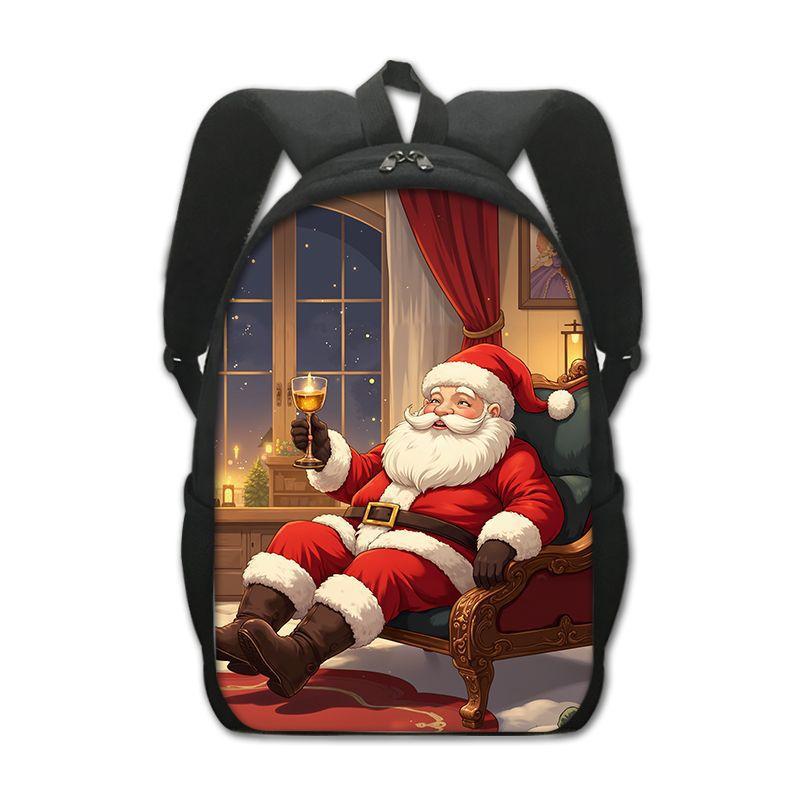 Christmas Christmas School Bag Backpack Holiday Gift Large Capacity Children'S Backpack