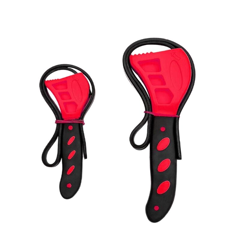 2Pcs Strap Wrench Set Adjustable Rubber Belt Wrench for Oil Filter Wrench Set Jar Opener Shower Head Wrench Water Filter