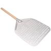 M-Modern-Perforierte Pizzaschaufel, Professionelle anodisierte Aluminium-Pizzaschaufeln, Rechteckige Pizza-Wende-Spatel mit abnehmbarem
