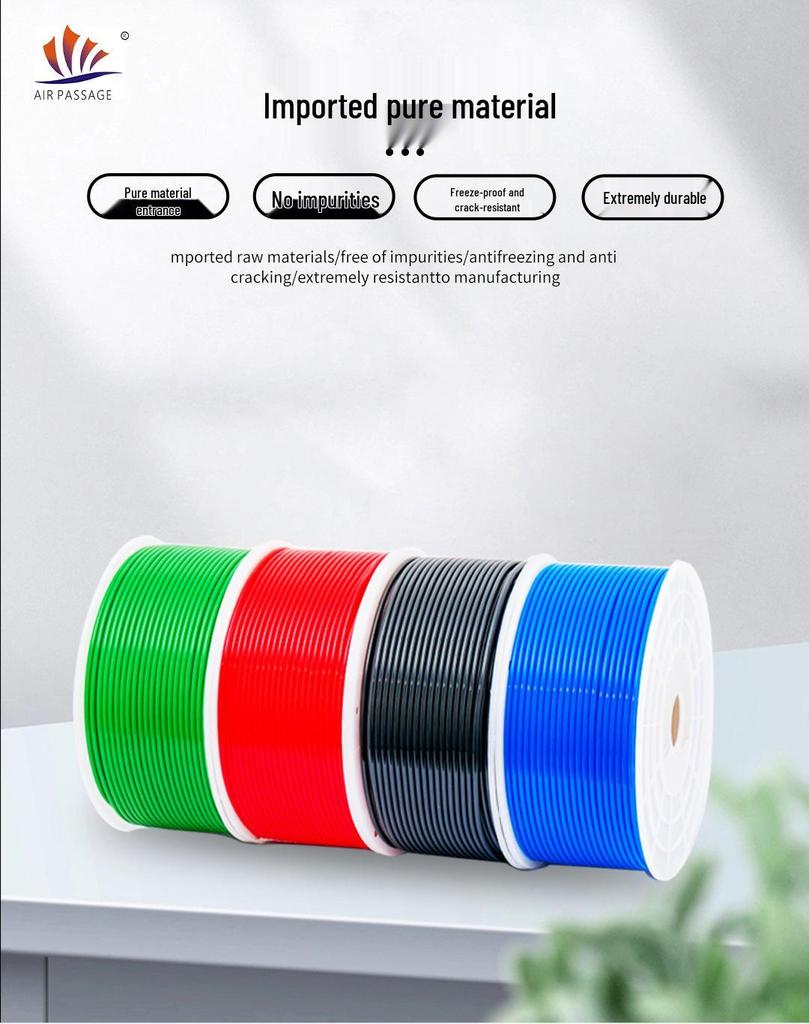 High-Pressure PU Air Compressor Hose, 4-12mm, Soft Pneumatic Tube